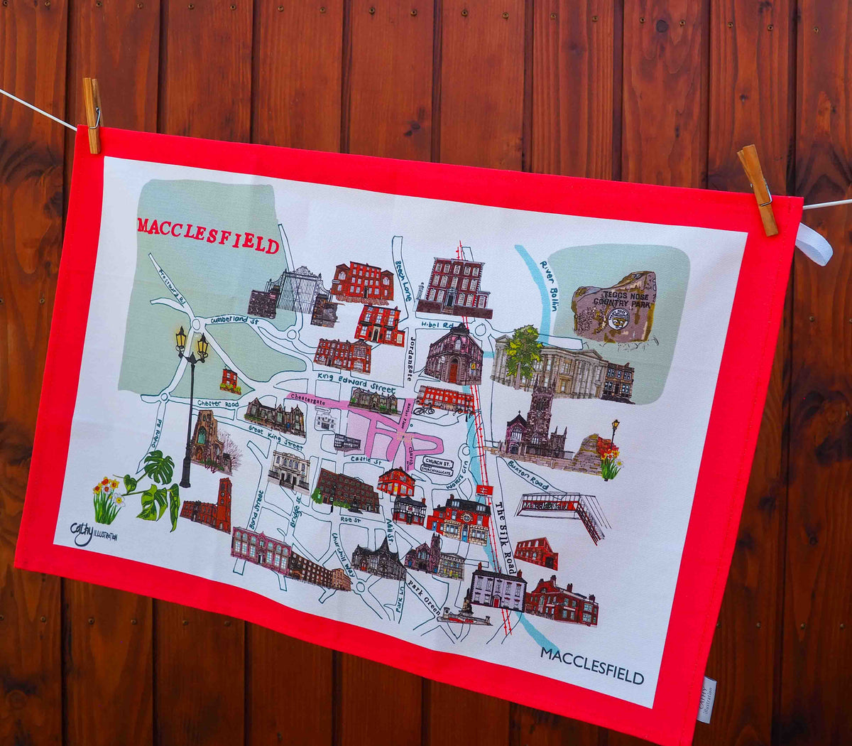 MACCLESFIELD MAP TEA TOWEL
