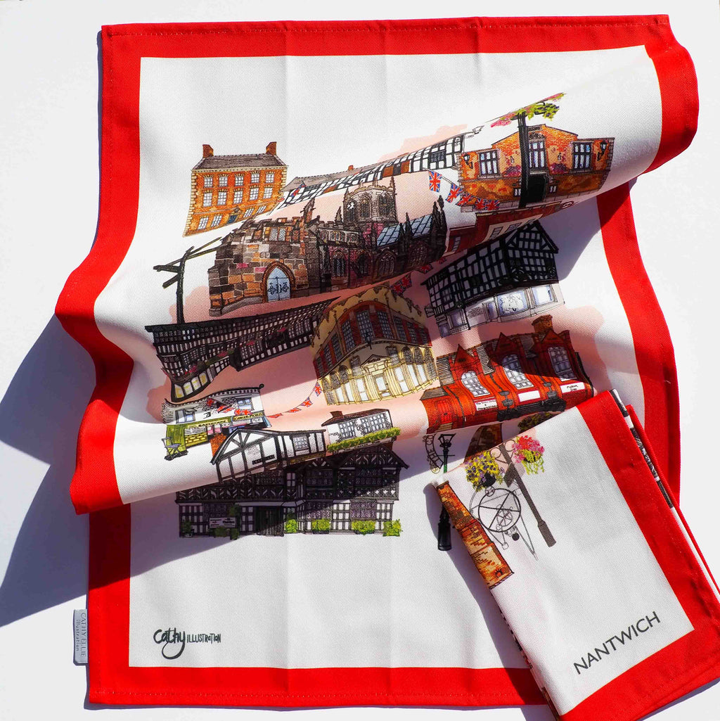 NANTWICH ICONS TEA TOWEL